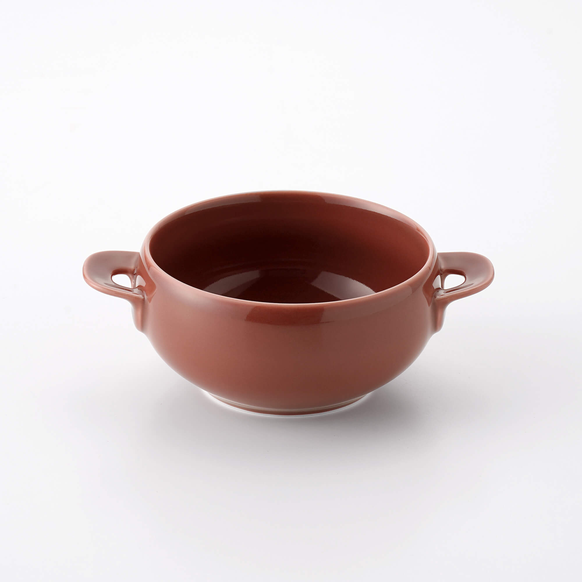 T型スープボウル 赤茶 | 白山陶器直営オンラインストア