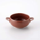 T型スープボウル 赤茶