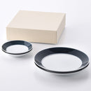 【ギフト】麻の糸 プレート(L)・プレート(S) インディゴ 各2点セット