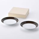 【ギフト】麻の糸 プレート(M) セピア 2点セット