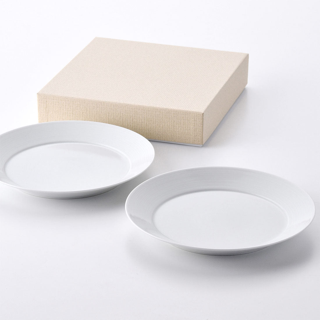 ギフト】ミストホワイト プレート(L) 2点セット | 白山陶器直営