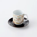 ファンタジーチェック マグ&ソーサー ブラウン