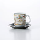 ファンタジーチェック マグ&ソーサー ブラウン