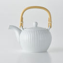 【つる】白磁立筋 土瓶用