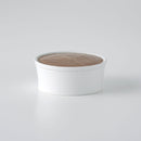 彫釉彩 反りふたもの(L) 茶