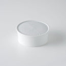 彫釉彩 反りふたもの(L) 白