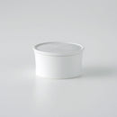 彫釉彩 反りふたもの(M) 白