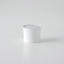 彫釉彩 反りふたもの(S) 白