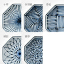 染付地紋 そば薬味皿 矢羽根