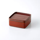 角型ふたもの(小) 鉄赤