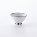 高台花 お茶わん ブルー