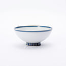 紀の川 4寸飯碗 青