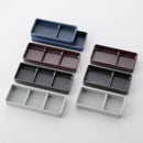 レクタ 二品薬味皿 チャコールグレイマット