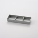 レクタ 三品薬味皿 グレイマット