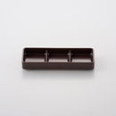 レクタ 三品薬味皿 鉄砂