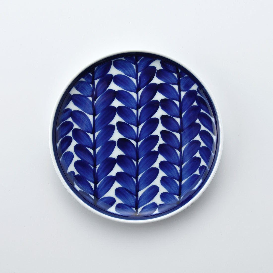 ルリ木の葉 平皿6号 | 白山陶器直営オンラインストア