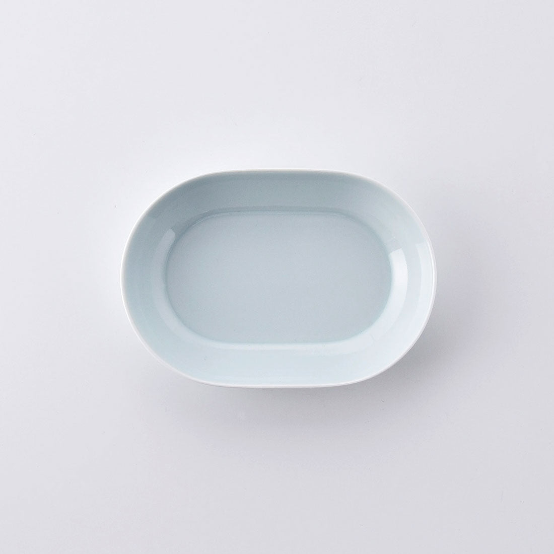 S-line 18cmオーバルディッシュ 青白釉 | 白山陶器直営オンラインストア