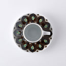 錆絵木の葉紋 マグ&ソーサー