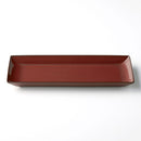 SHIHOU 長角盛付皿 鉄赤