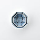 染付地紋 八角小鉢 市松