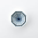 染付地紋 八角小付 十草