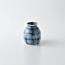 染付地紋 そば徳利 市松