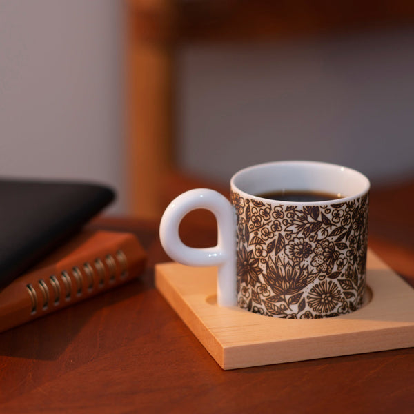 P型コーヒーカップ&ソーサー - P-type Coffee cup & saucer - | 白山