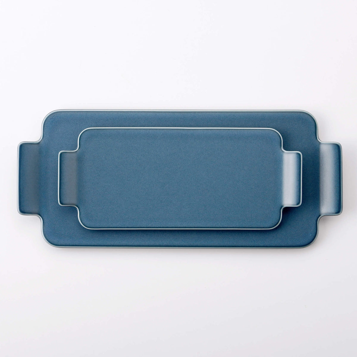 AMUSE サービングトレイ(L) オールドブルーマット | 白山陶器直営
