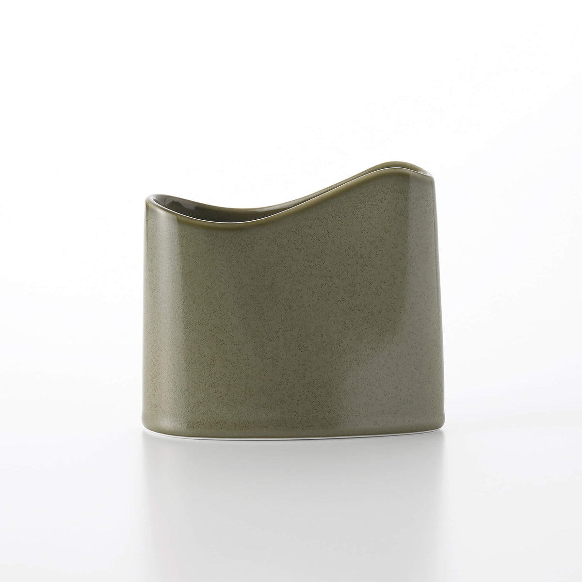 ポケット しゃもじたて カーキグリーンマット | 白山陶器直営