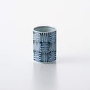 染付地紋 ゆのみ 市松