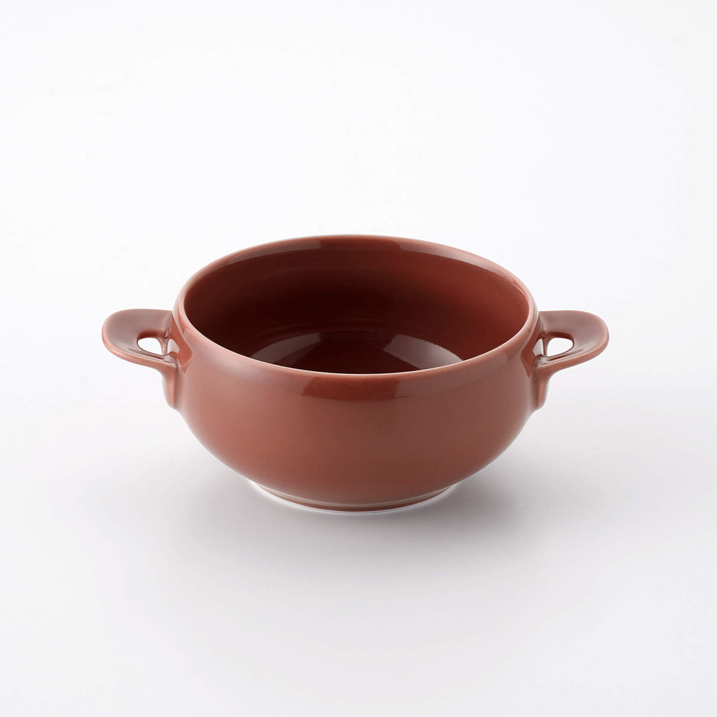 T型スープボウル 赤茶 | 白山陶器直営オンラインストア