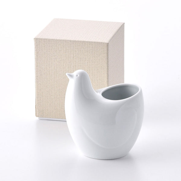 ギフト】POPPO とり型フリースタンド 白磁 1点 | 白山陶器直営