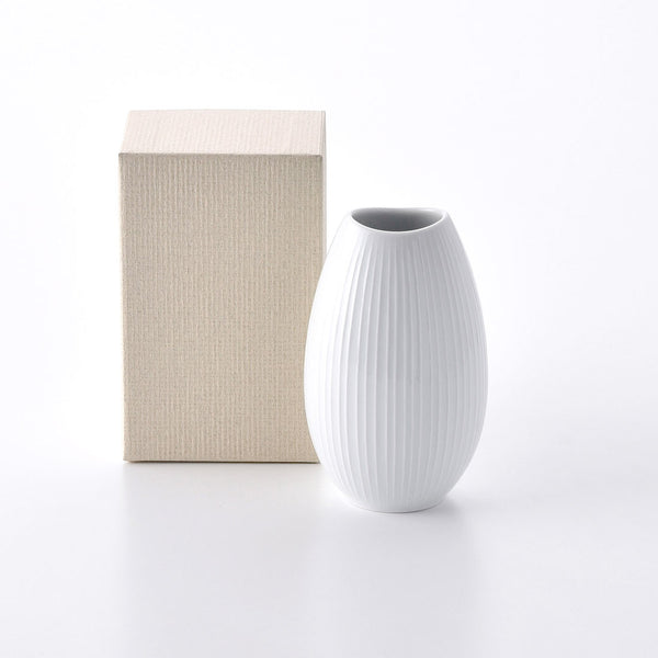 【ギフト】ドロップ 花瓶(M) 白磁 1点