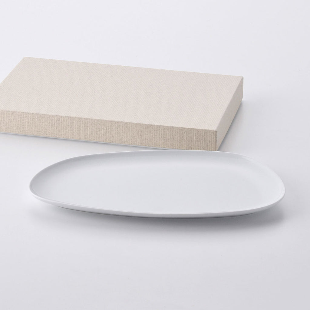 白山陶器　ペトラ　ロングプレート ギフト】ペトラ ロングプレート(L) ホワイト 1点 | 白山陶器直営