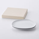 【ギフト】ペトラ プレート(L) ホワイト 2点セット