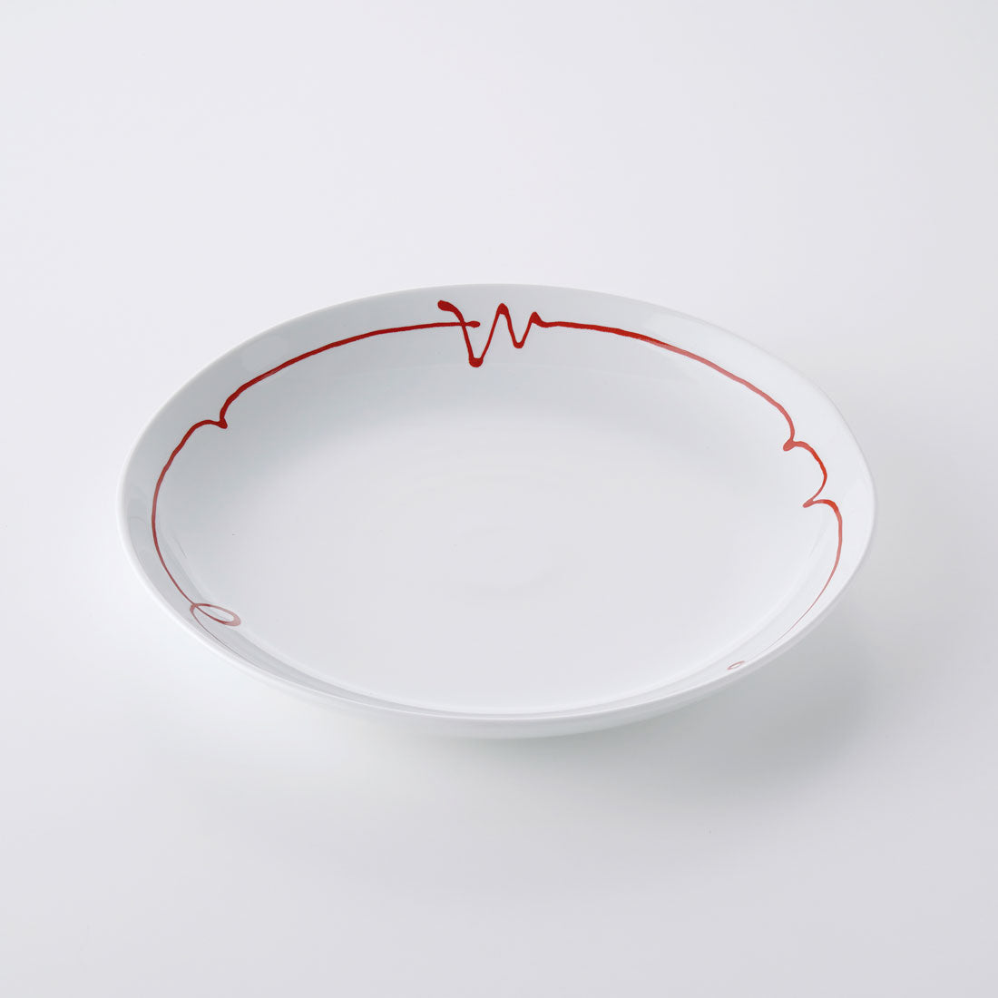IVV イタリア製 ガラス プレート 大皿 食器 マグノリア 28cm 赤