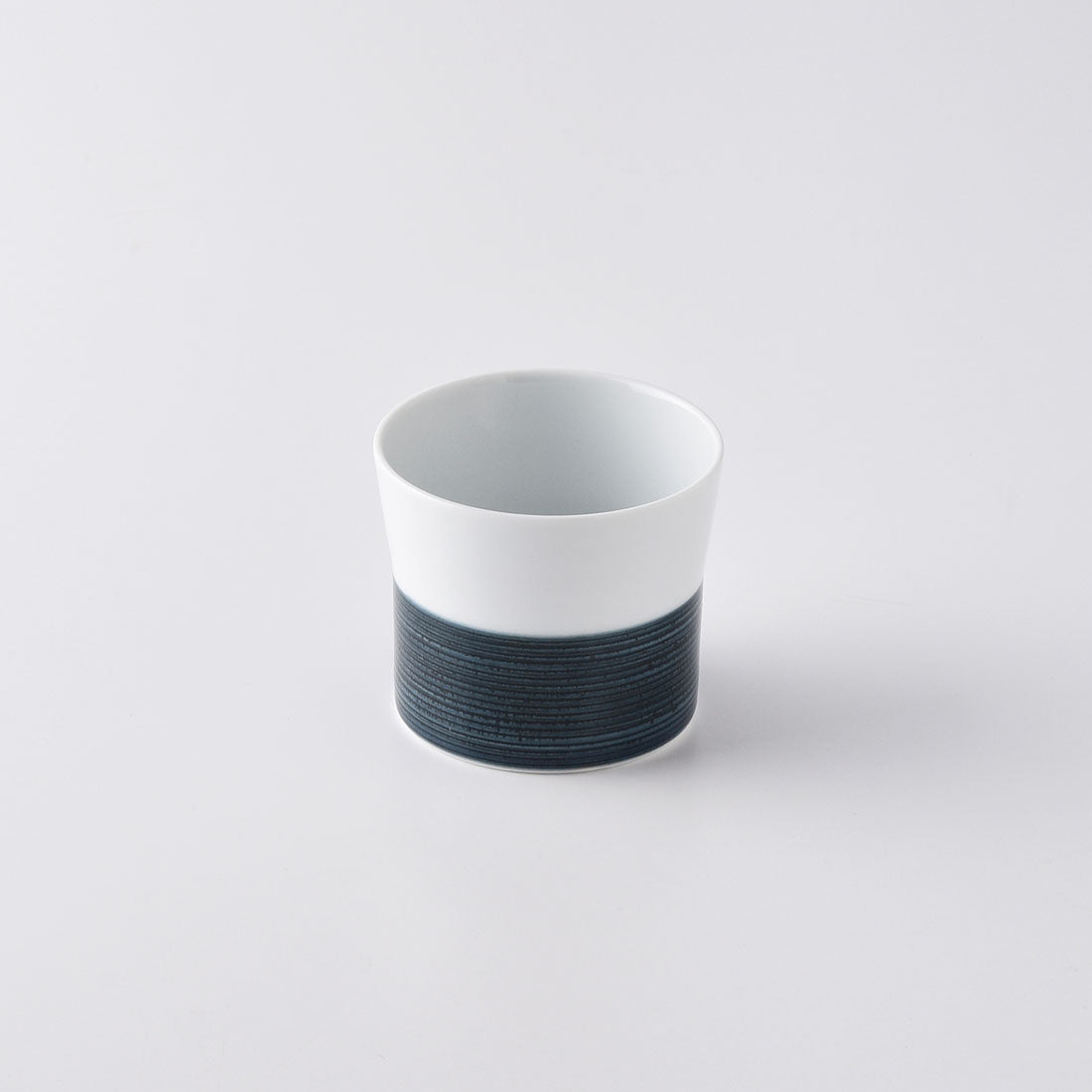 未使用品◆白山陶器◆麻の糸　フリーカップ インディゴ、セピア　6個 asanoito_freecup_indigo_os1100