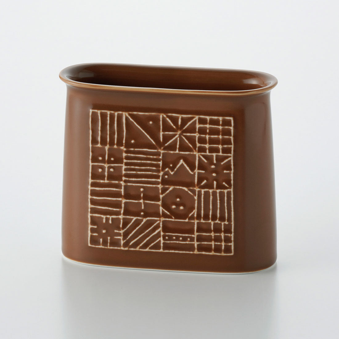 ビスケット レタースタンド 茶マット | 白山陶器直営オンラインストア