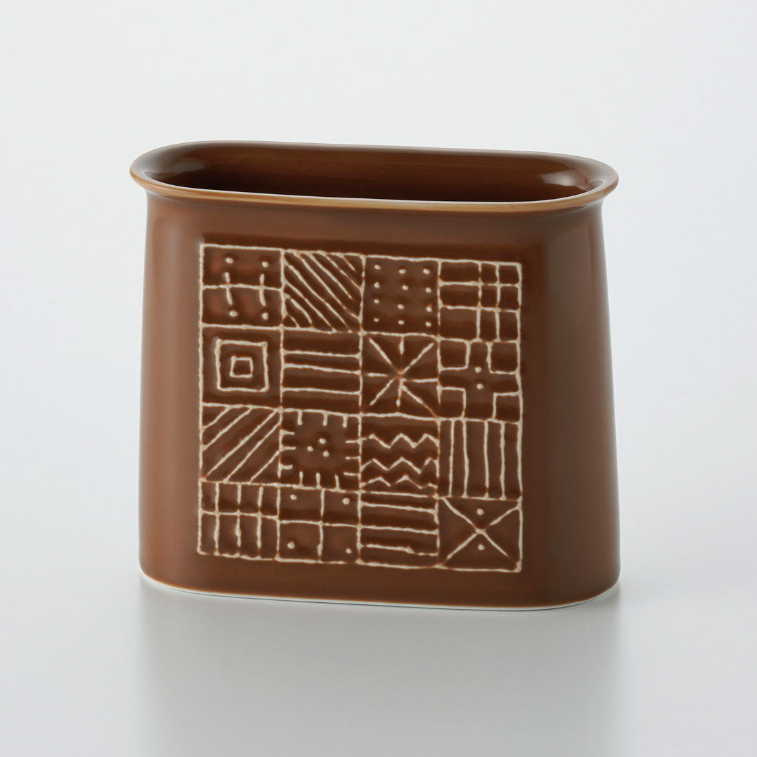 ビスケット レタースタンド 茶マット | 白山陶器直営オンラインストア