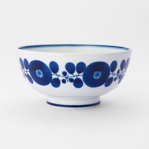 希少物　時代物　染付青白い伝統的な陶器の丼 bloom_don_ss1100_600x600_crop_