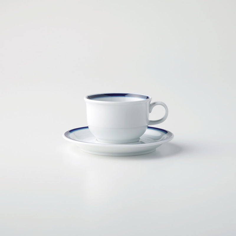青ライン カップ マニセス 古陶 コーヒーカップ スペインデルフト/J643 ブルーローズ（8011） カップ&ソーサー