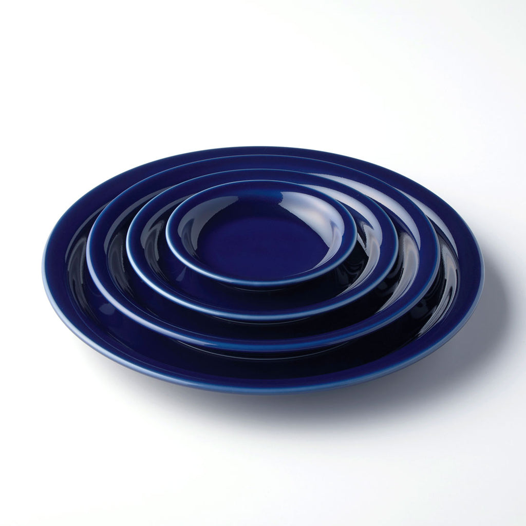 ボールド プレート(L) つや紺 | 白山陶器直営オンラインストア