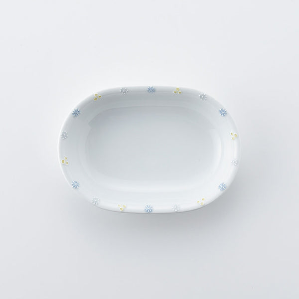 チャイルド 楕円鉢 フルール ブルー