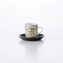 ファンタジーチェック デミタスカップ&ソーサー ブラウン