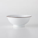 白磁千段 6寸反りめん丼