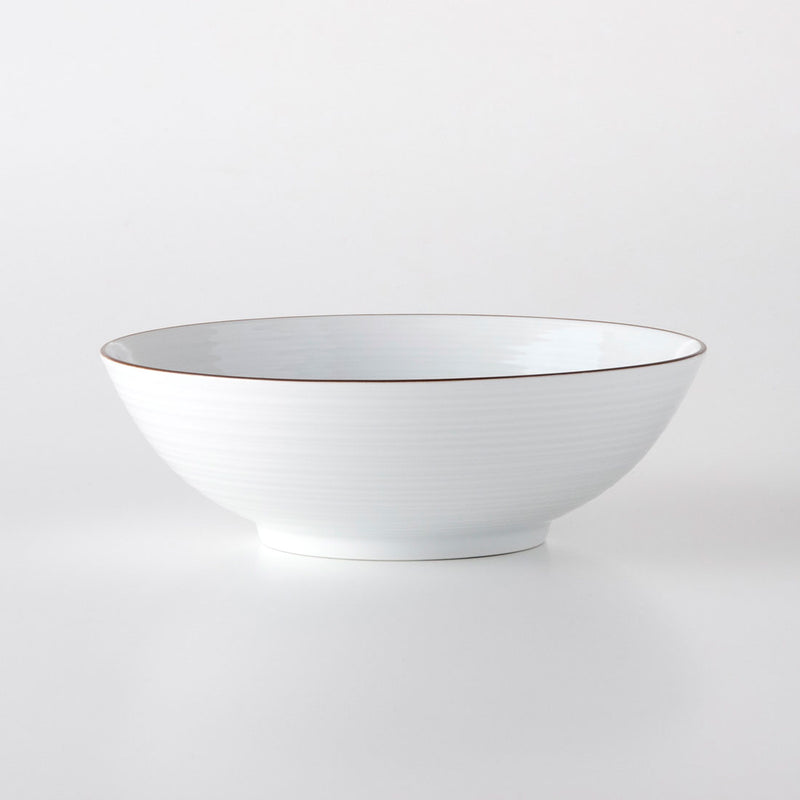 白磁千段 7寸平鉢