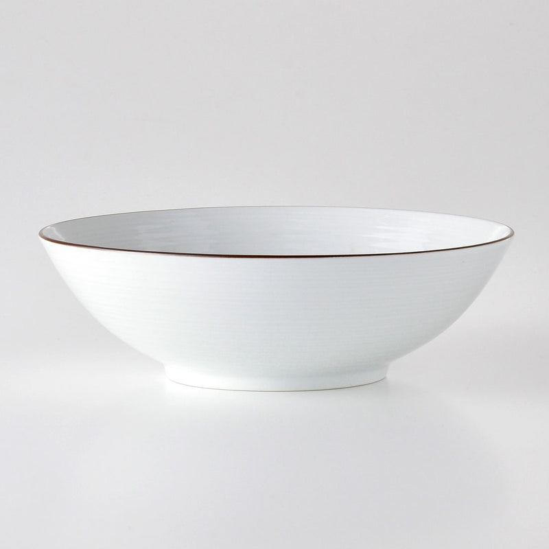 白磁千段 8寸平鉢