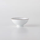 白磁千段 4寸飯碗