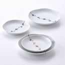 一本つる草 多用皿 赤