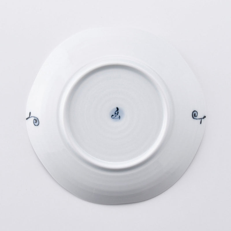 一本つる草 多用皿 青